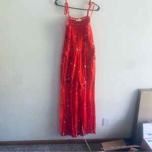 Peach Love California red stars jumpsuit
